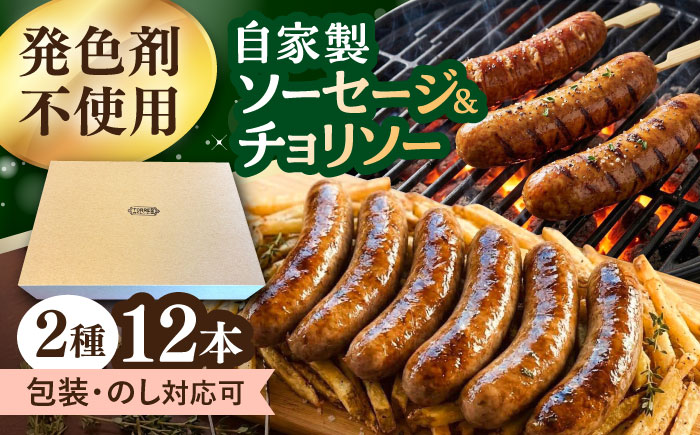 ソーセージ 2種セット 計12本 （プレーン・燻製チョリソー） フランクフルト 大村市 Torres手作りハムベーコン工房 [ACYW006]