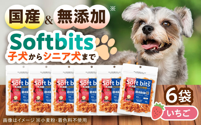 Softbits ドッグフード いちご（40g×6P）/ ドッグフード 犬 いぬ ドッグ おやつ ペットフード / 大村市 / サポート [ACAM011]
