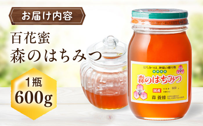 森のはちみつ 百花蜜 600g 蜂蜜 ハチミツ 大村市 三浦かんさく市 [ACAE006]