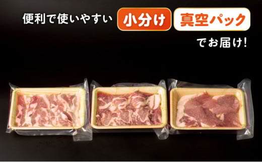 【12回定期便】ナルちゃんファーム豚肉焼肉セット 毎月1kg / 豚肉 豚ロース モモ バラ 焼肉 / おおむら夢ファームシュシュ [ACAA341]