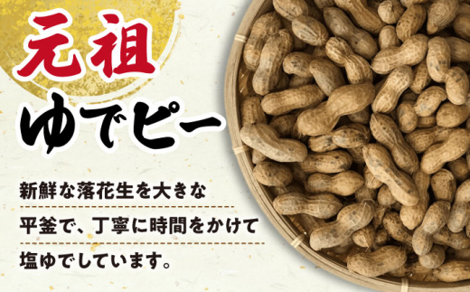 塩ゆで落花生 合計400g（200g×2袋）/ ゆでぴー 落花生 ピーナッツ ナッツ おつまみ おやつ / 大村市 / 浦川豆店 [ACZR011]