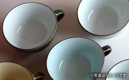 カラーシリーズ　スープ碗  グリーン / 小鉢 スープカップ デザートカップ / 大村市 / 陶磁工房 一朶[ACZV008]