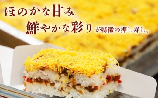 【到着日指定必須】穴子入り 大村寿し 4角×3折（3人前） / 郷土寿し 押し寿司 ちらし寿司 寿司 すし 郷土料理 / 大村市 / 有限会社梅ヶ枝荘[ACZS007]