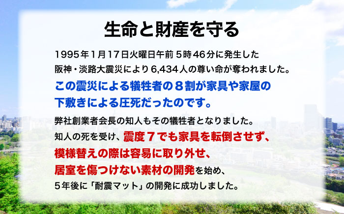 耐震スターターセット　スタンダード耐震マット（30ｍｍ角ｘ4枚）＋ 耐震マット専用剥がし剤（60ml）防災用品　地震対策　耐震　転倒防止　プロセブン　家具固定　プロセブン [ACBX012]