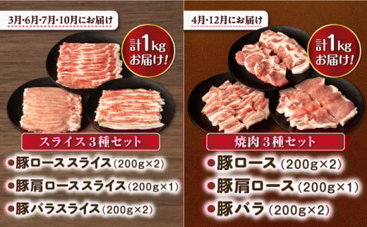 【12回定期便】ナルちゃんファーム豚肉食べ比べコース 総量13.2kg（豚肉しゃぶしゃぶ・スライス・焼肉・とんかつ・ハムセット）/ 豚肉 ロースハム ハム はむ ウインナー ういんなー ソーセージ そーせーじ フランク 豚ロース ロース ろーす 豚モモ モモ もも 豚バラ バラ ばら 焼肉 しゃぶしゃぶ スライス 小分け 豚肉定期便 / 大村市 / おおむら夢ファームシュシ[ACAA095]