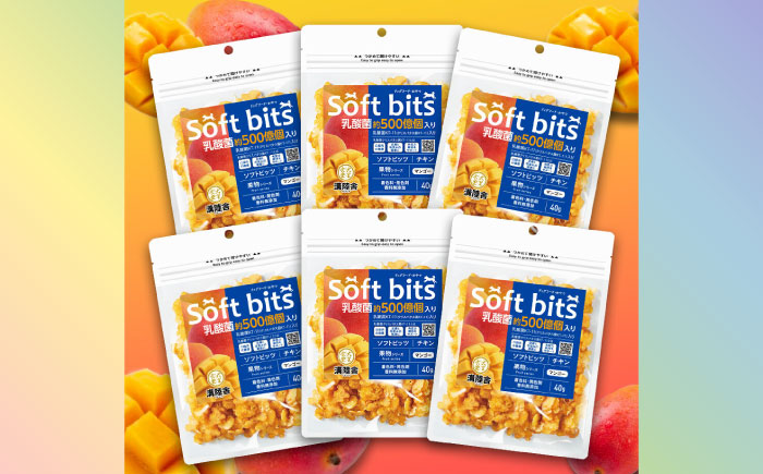 Softbits ドッグフード マンゴー（40g×6P）/ ドッグフード 犬 いぬ ドッグ おやつ ペットフード大村市 / サポート [ACAM010]