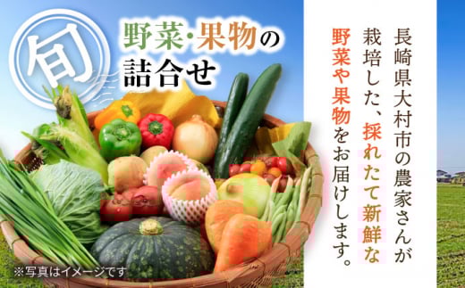 【12回定期便】野菜・果物の詰合せと極みドレッシング200ml×2本 / 野菜 やさい 果物 くだもの フルーツ ふるーつ ドレッシング  / 大村市 / おおむら夢ファームシュシュ [ACAA216]