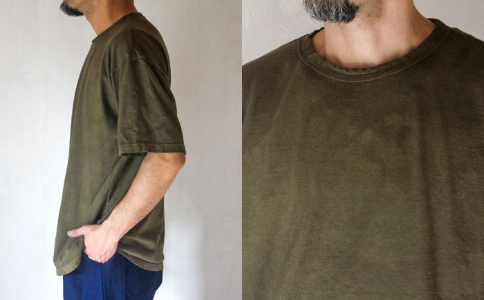 オーガニックコットン 完熟Tシャツ　【海松色】 Sサイズ / オーガニック コットン 綿100　手染め 草木染め Ｔシャツ 半袖 トップス ファッション インナー 女性用 レディース 男性用 メンズ ユニセックス 男女兼用 ギフト 贈答 プレゼント / 大村市 / ISTIST [ACZW060-1]