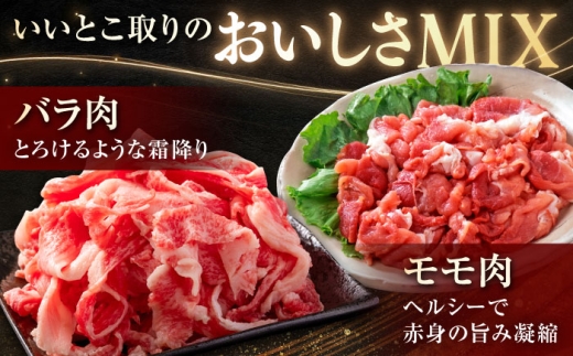 長崎和牛切り落し（モモ・バラMIX）約1kg（約500g×2P）/ 牛肉 和牛 切り落とし 切落し 切り落とし肉 赤身 モモ もも モモ肉 もも肉 バラ ばら バラ肉 ばら肉 小分け 1k 牛 / 大村市 / まるしん商会[ACCD022]