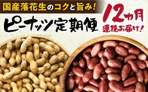 【毎月(全12回)お届け】 ピーナツ 定期便 3 / ピーナッツ ナッツ おつまみ おやつ / 大村市 / 浦川豆店[ACZR010]