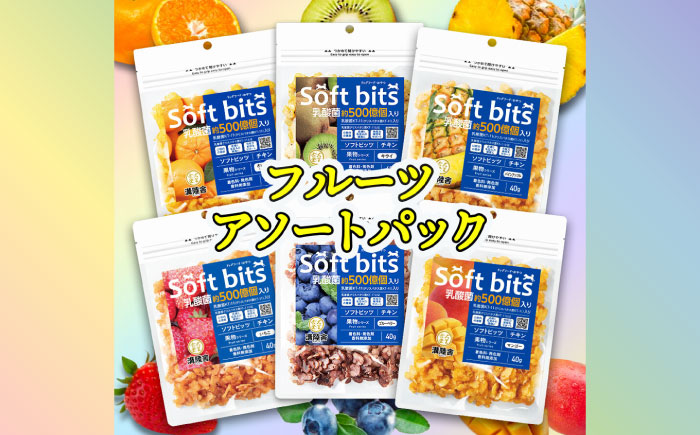Softbits ドッグフード アソート果物 （40g×6P）/ ドッグフード 犬 いぬ ドッグ おやつ ペットフード / 大村市 / サポート [ACAM004]
