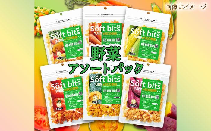 Softbits ドッグフード アソート野菜 （40g×6P）/ ドッグフード 犬 いぬ ドッグ おやつ ペットフード / 大村市 / サポート [ACAM005]