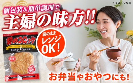 【3回定期便】愛のコロッケ（明太子入り）5個 / コロッケ ころっけ 明太子コロッケ めんたいコロッケ おかず 惣菜 時短 冷凍 めんたいこ 明太子 / 大村市 / 株式会社ナガスイ [ACYQ045]