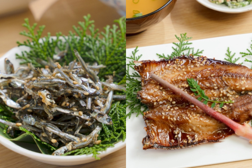 魚 干物 ごはんのお供 みりん干し ふりかけ 佃煮 セット [末弘丸 長崎県 平戸市 hr42bgy420279] サバ アジ イワシ イリコ アゴ みりん干し ふりかけ 佃煮 無添加 ギフト