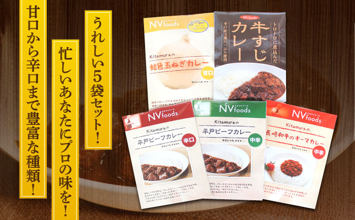 【全12回定期便】【カレー好きの為のアソートセット】カレー工房NVfoodsのカレー5種詰め合わせセット [KAB293]