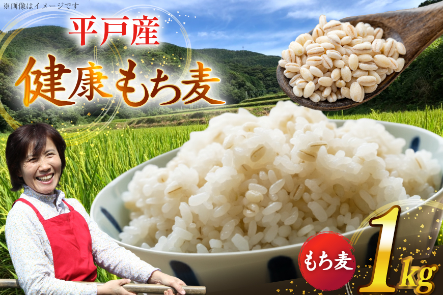 【簡単！米に混ぜて炊くだけ！】もち麦 1kg [エコファーム永田 長崎県 平戸市 hr42bgy400000] 令和7年産 キラリモチ もち麦ご飯 1キロ 腸活 食物繊維