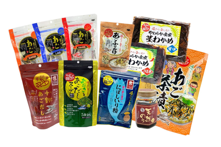 あご だし 無添加 平戸 うまかもん 11種 セット 6回 定期便 [海産物のわたなべ 長崎県 平戸市 hr42bgy390068] アゴ あご 飛魚 だし 出汁 おかず おつまみ のり わかめ 茶漬け ふりかけ セット