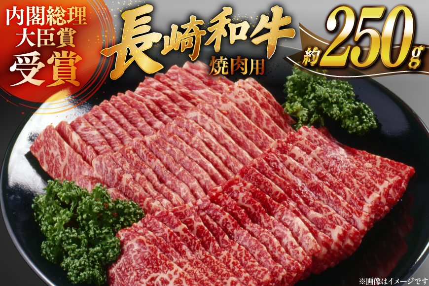 牛肉 長崎和牛 焼肉 約250g [萩原食肉産業 長崎県 平戸市 hr42bgy410247] 肉 お肉 和牛 国産 小分け パック 便利 冷凍  肩ロース ロース ブランド 平戸牛 国産牛 焼き肉 BBQ