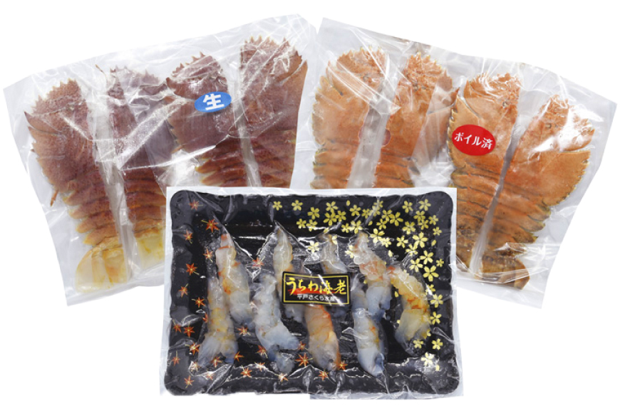 エビ 海鮮 刺身 ウチワエビ 美味三彩 3種 2〜3人前 [平戸さくら水産 長崎県 平戸市 hr42bgy420402] 海老 えび 魚介 冷凍 ボイル
