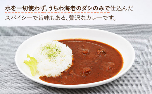 【時間指定 可能】【出汁も身もうちわ海老！！】絶品  うちわ海老カレー（5食セット） [KAA206]