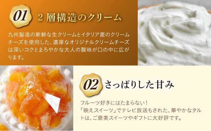 【全6回定期便】 オレンジ&ピンクグレープフルーツチーズタルト1ホール(18cm)【心優　−Cotoyu Sweets−】 [KAA549]