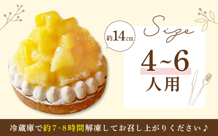 パイナップルチーズタルト1ホール(14cm)【心優　-Cotoyu Sweets-】[KAA391]