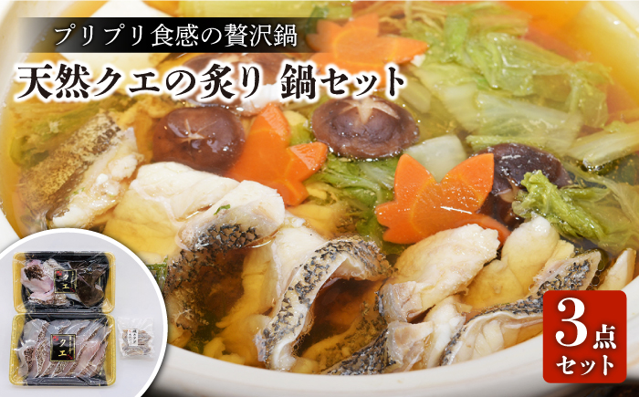 【季節限定】幻の高級魚天然クエの炙り鍋セット【漁師の店　満月】[KAA254]