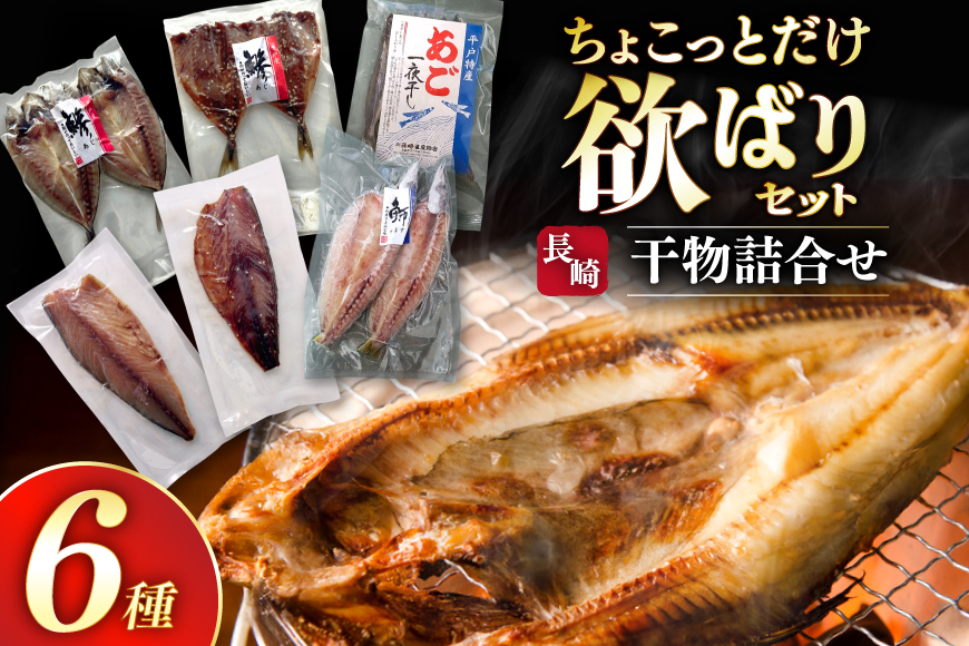 干物 ちょこっとだけ干物 セット 6種 [篠崎海産物店 長崎県 平戸市 hr42bgy410217] ひもの 詰め合わせ 食べ比べ 長崎県産 ふるさと納税 お試し 欲ばり 手作り 朝食 晩酌 おつまみ おかず