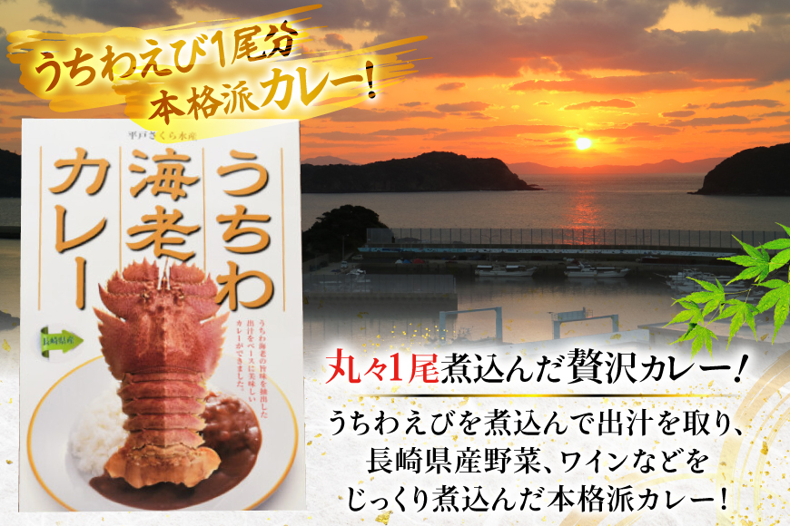 海鮮 カレー うちわ海老 カレー 180g 2個 6回 定期便 [平戸さくら水産 長崎県 平戸市 hr42bgy420296] えび 保存食 レトルト 魚介 平戸