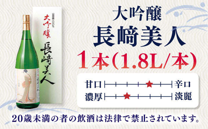 長崎美人 大吟醸1.8L【福田酒造株式会社】[KAD056] 