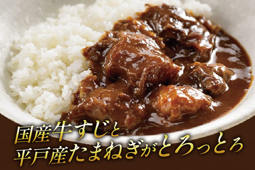カレー 牛すじカレー 3食 セット 中辛 [カレー工房NVfoods 長崎県 平戸市 hr42bgy400226] 牛すじ スパイス レトルト レトルトカレー 簡単 便利 時短
