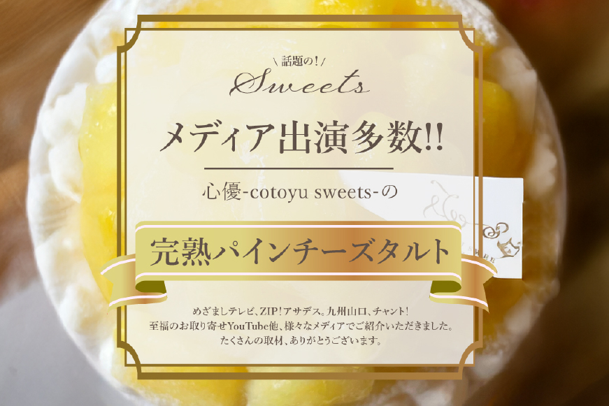 パイナップル ケーキ パイナップルチーズタルト 1ホール 18cm [心優-Cotoyu Sweets- 長崎県 平戸市 hr42bjo490243] パイン フルーツ チーズケーキ タルト スイーツ ご褒美 誕生日