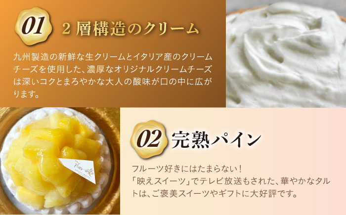 【全3回定期便】パイナップルチーズタルト1ホール(14cm)【心優　−Cotoyu Sweets−】 [KAA533]