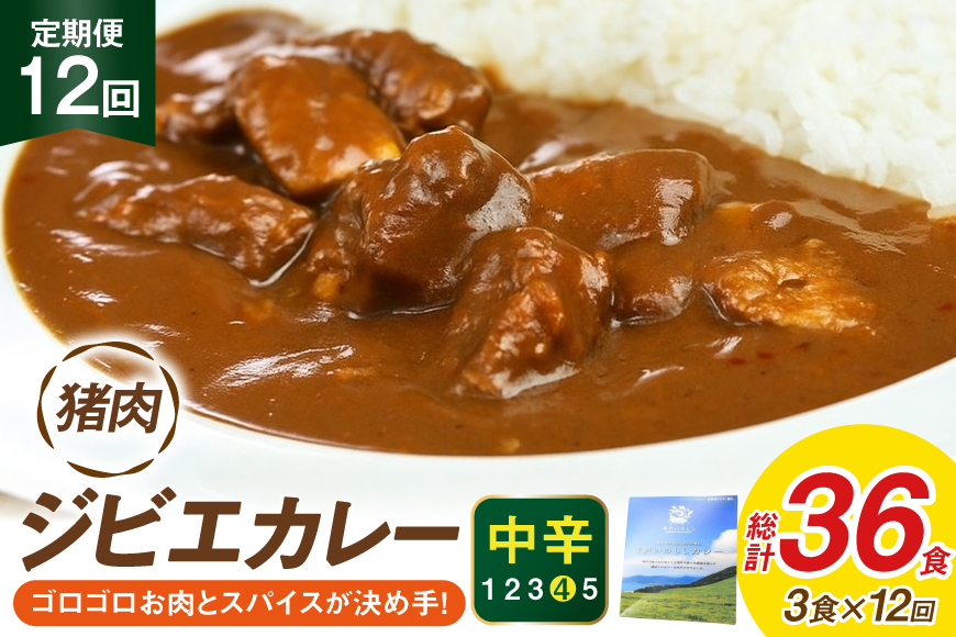 カレー スパイス 平戸 イノシシ カレー 3食 セット 12回 定期便 総計 36食 [平戸ファクトリー 長崎県 平戸市 hr42bgy400167] カレーライス ライス レトルト 本格 いのしし 猪 シシ ジビエ 猪肉
