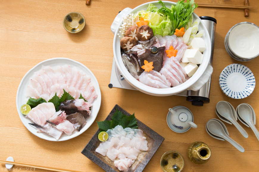 クエ クエ鍋 約1〜2人前 セット 切身 約200g 1パック アラ身 約200g 1パック クエ出汁 500ml 2本 [いけす居食家 大徳利 長崎県 平戸市 hr42bgy390097] 鍋セット お取り寄せ グルメ ぷりっぷり 急速冷凍