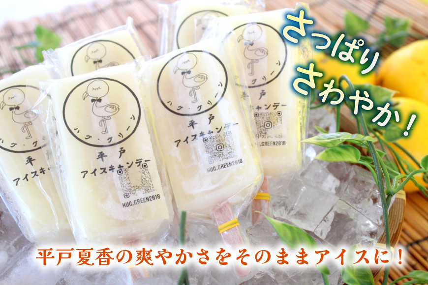 アイスキャンディー ギフト シャーベット オレンジ アイス 平戸夏香のアイスキャンデー 10本 100ml/本 [ハレルヤ合同会社 長崎県 平戸市 hr42bgy400139] スイーツ みかん ミカン 蜜柑 お取り寄せ お礼 プレゼント