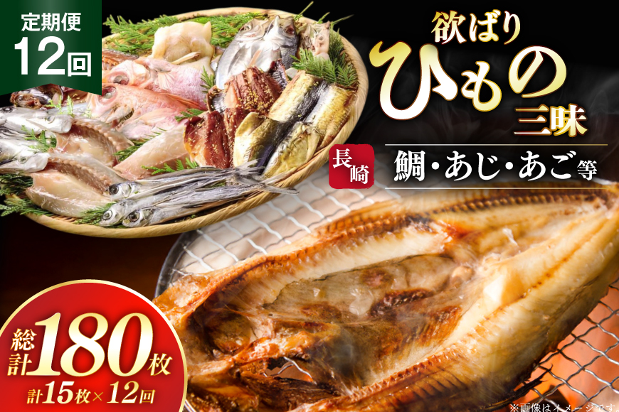 干物 セット 欲ばり平戸ひもの三昧 9種 詰め合わせ 12回 定期便 [篠崎海産物店 長崎県 平戸市 hr42bgy410150] ひもの 鯛 タイ あご あじ いわし かます さわら さば 朝食 一夜干し 魚介 あじの開き おつまみ つまみ ふっくら おかず 焼くだけ