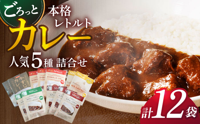 【カレー好きのためのアソートセット】カレー工房NVfoodsのカレー5種（12袋）詰め合わせセット [KAB219]