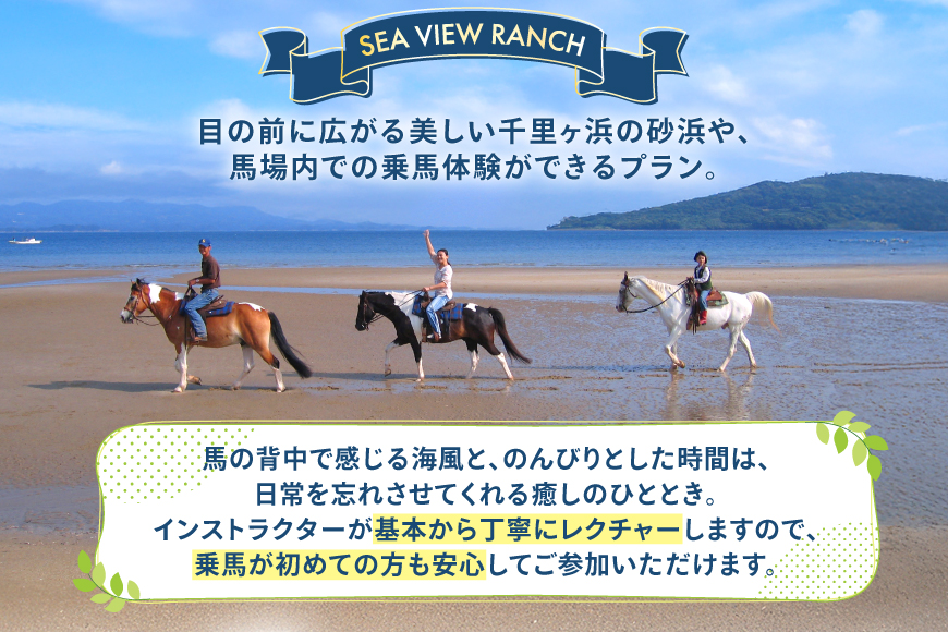 体験 乗馬 平戸の浜辺で本格乗馬体験 50分 [(株)シービューランチ 長崎県 平戸市 hr42bgy390076] 馬 体験型 旅行 旅 観光 平戸 初心者 安心 ふれあい 癒し 思い出