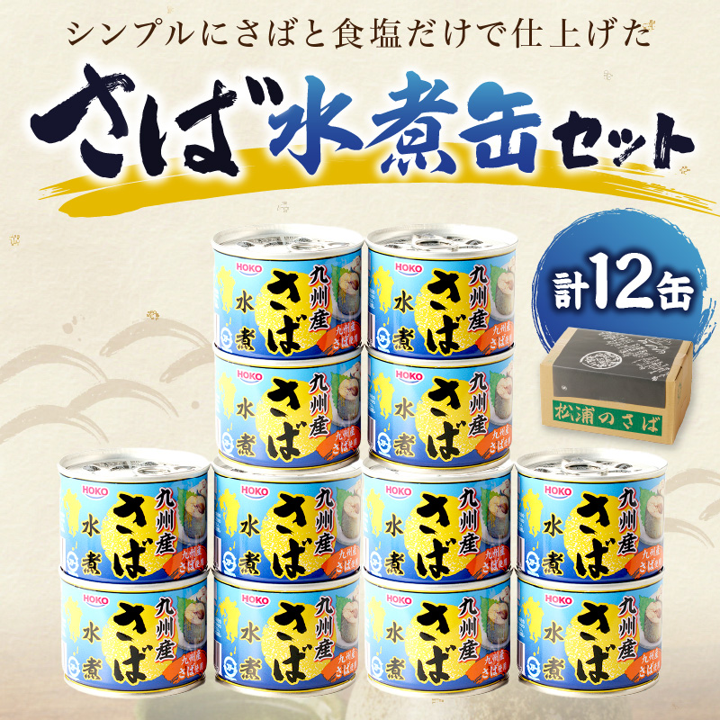 さば水煮缶セット(12缶)( サバ さば 鯖 缶詰 非常食 保存食 海鮮 さば缶 肴 おかず 栄養 健康 保存食 非常食 防災 備蓄 長期保存 )【B2-108】