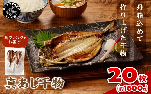 真あじ干物 20枚(2枚入り(160g)×10P)( アジ 真あじ 干物 小分け )【B7-037】