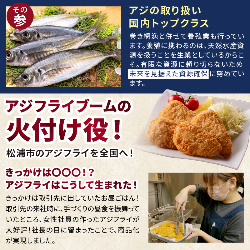 「アジフライの聖地　松浦」真アジフライフィレ(14枚)×3P( アジフライの聖地 お子様にも安心 小骨処理済 フィレ 開き 朝ごはん ジューシー )【B4-098】