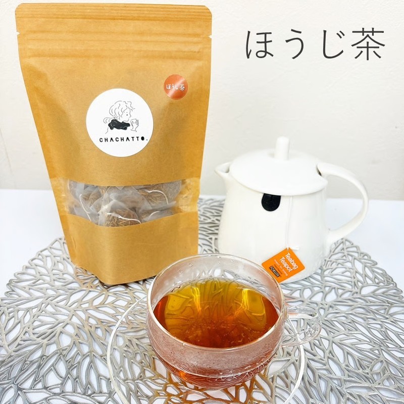 chachatto. 緑茶・ほうじ茶・和紅茶 ひも付きティーバックセット(各3パック) ( 緑茶 ほうじ茶 和紅茶 ティーバック お茶 テトラ型 )【B3-100】