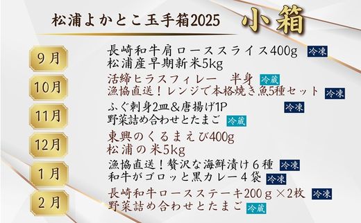 松浦よかとこ玉手箱★2025小箱【定期便】( 海の幸 山の幸 詰め合わせ 定期便 美味しい 海産物 野菜 果物 米 肉 果物 松浦市 )【M00-003】