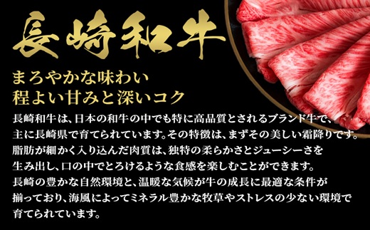 【和牛セレブ】長崎和牛すき焼き・しゃぶしゃぶロース　300g ( 長崎和牛 和牛 すき焼き しゃぶしゃぶ ロース )【C0-066】