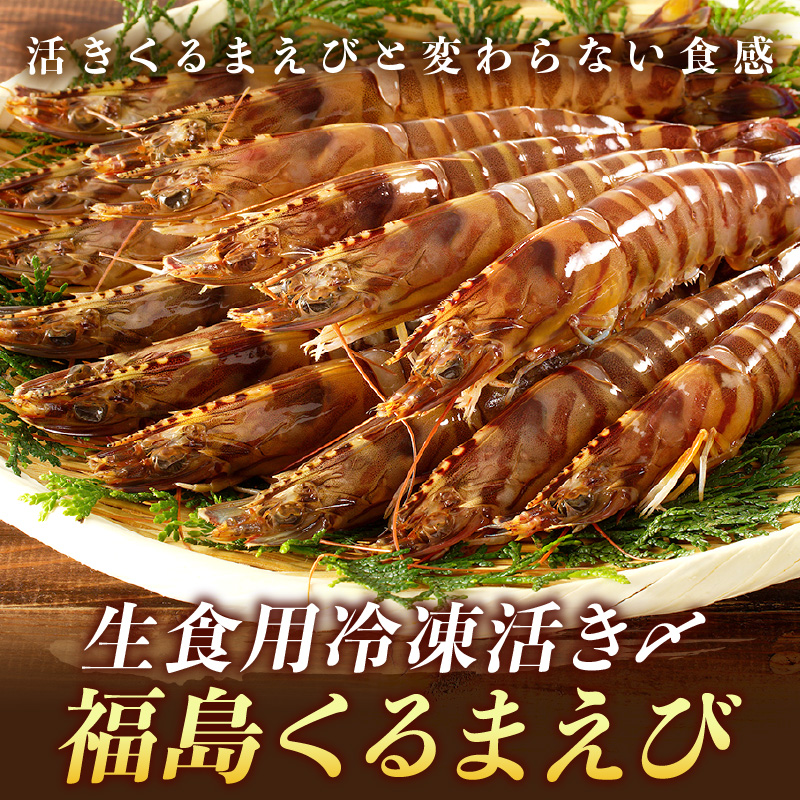 生食用冷凍活き〆福島くるまえび200g×2パック( 車海老 車エビ クルマエビ くるまえび えび エビ 海老 生食用 甲殻類 海産物 お刺身 冷凍 活き〆車えび おかず )【B2-165】