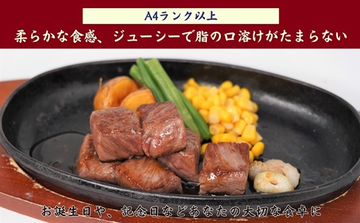 松浦食肉組合厳選Ａ４ランク以上長崎和牛サイコロステーキ500ｇ( 長崎和牛 新鮮 サイコロステーキ ューシー 小さいお子様にも 逸品 )【C5-006】