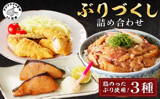 ぶりづくし詰合せ( ぶり ブリ 鰤 ぶりフライ ぶりみりん漬 ぶり漬け丼 みりん漬 漬け丼 セット おかず 弁当 )【B4-068】