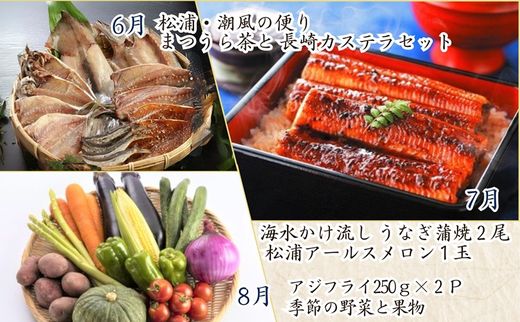松浦よかとこ玉手箱★2025小箱【定期便】( 海の幸 山の幸 詰め合わせ 定期便 美味しい 海産物 野菜 果物 米 肉 果物 松浦市 )【M00-003】