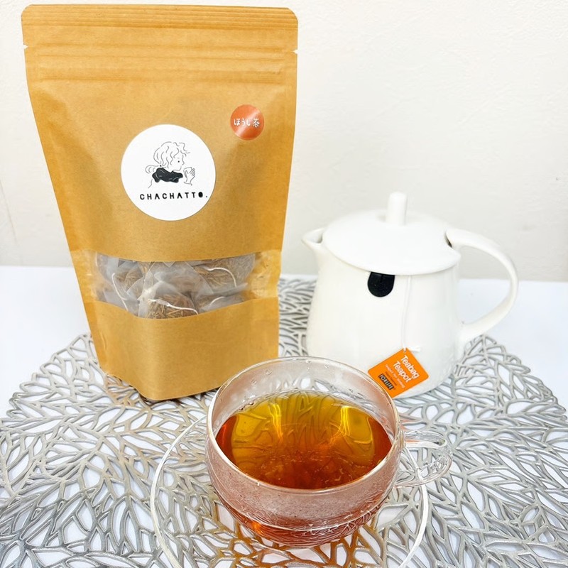 chachatto. ほうじ茶 ひも付きティーバックセット(6パック) ( ほうじ茶 ティーバック お茶 テトラ型 )【A9-066】